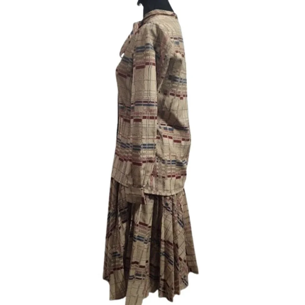 Vintage Frances Henaghan 1970's Skirt and Blouse Women's Size 2